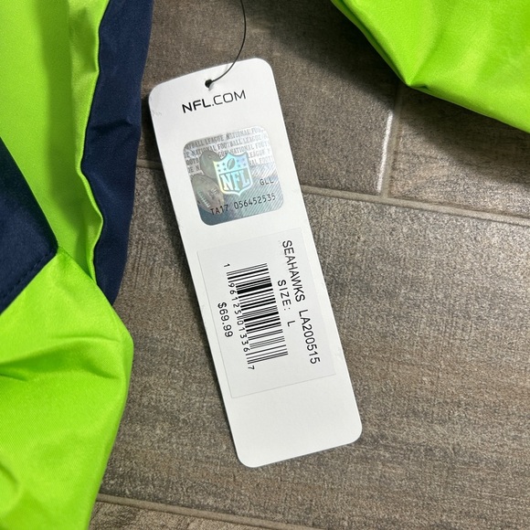 Seattle Seahawks Light Weight Quarter Zip Jacket - Picture 6 of 9